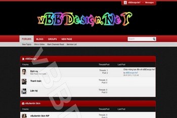 vBullentin 5 Style - Skin vBullentin 5 RAP - Skin vBB5 DJ đỏ đen