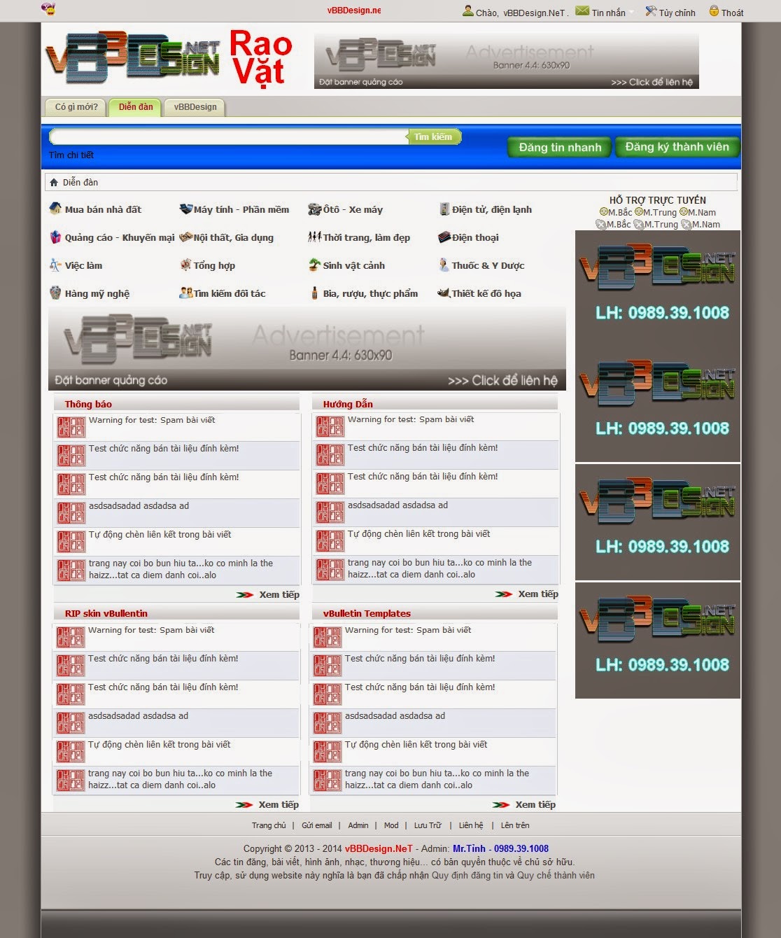 Skin forum rao vặt - Rao Vặt vBullentin Style 4.2